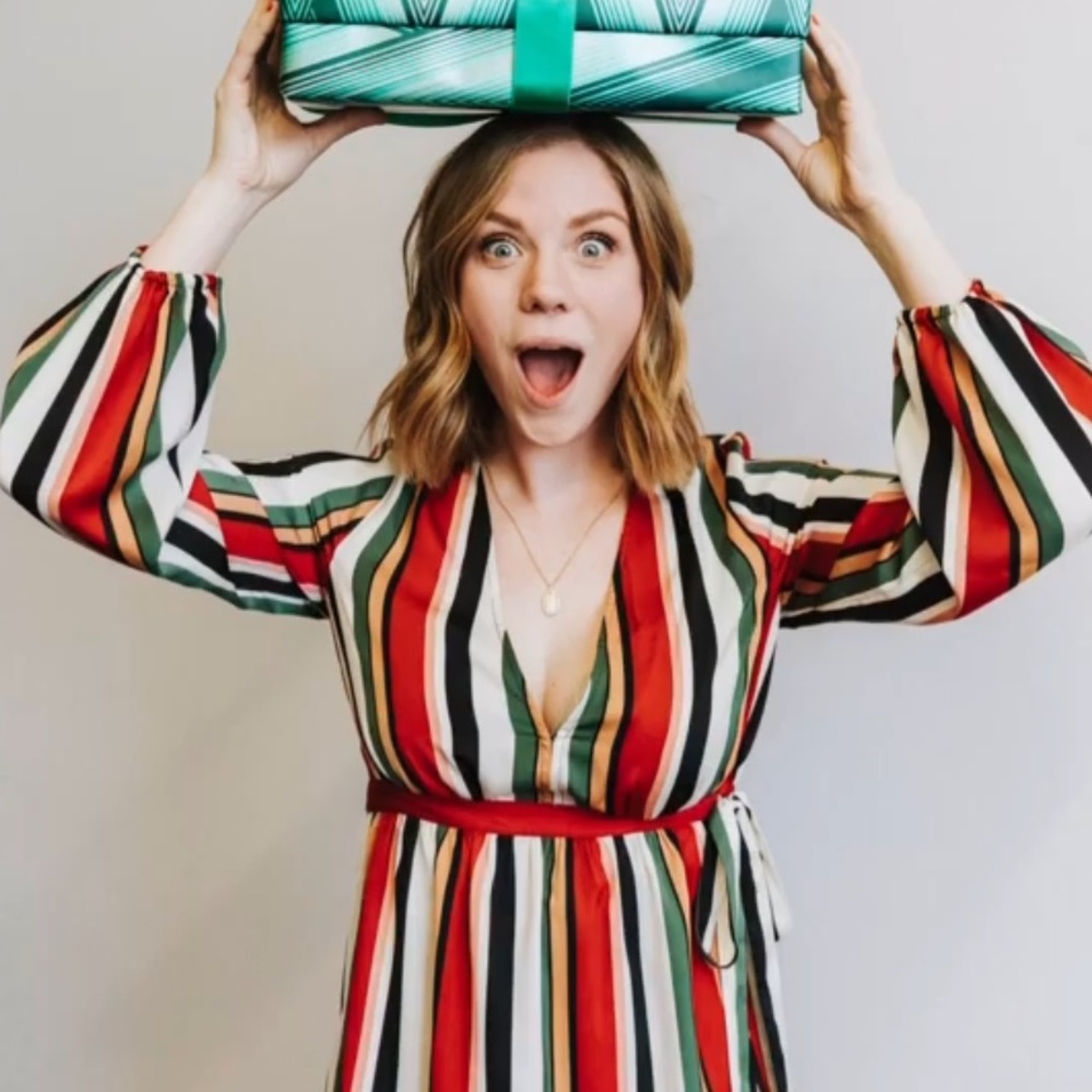 Holiday Stripes Dress